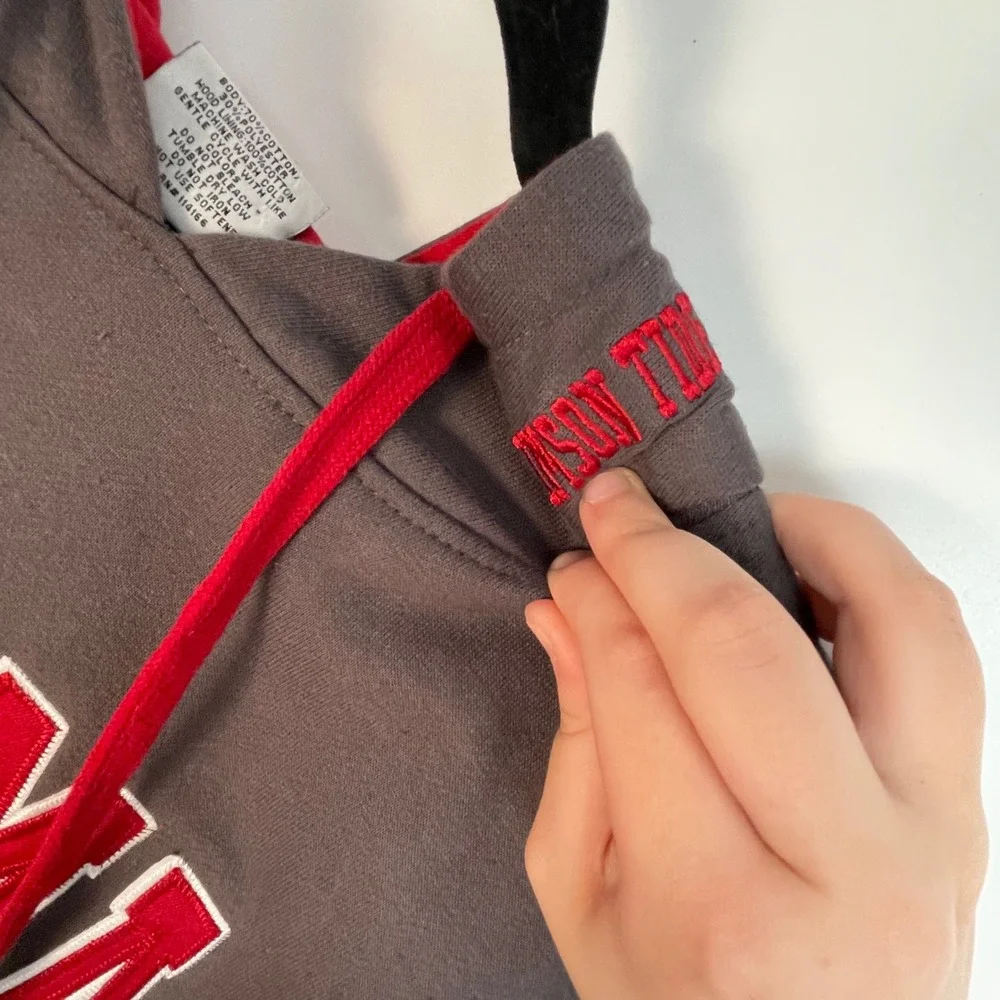 Stadium Athletics Men's Red Gray Alabama Crimson Tide Arch Logo Hoodie Size SM - Picture 8 of 11